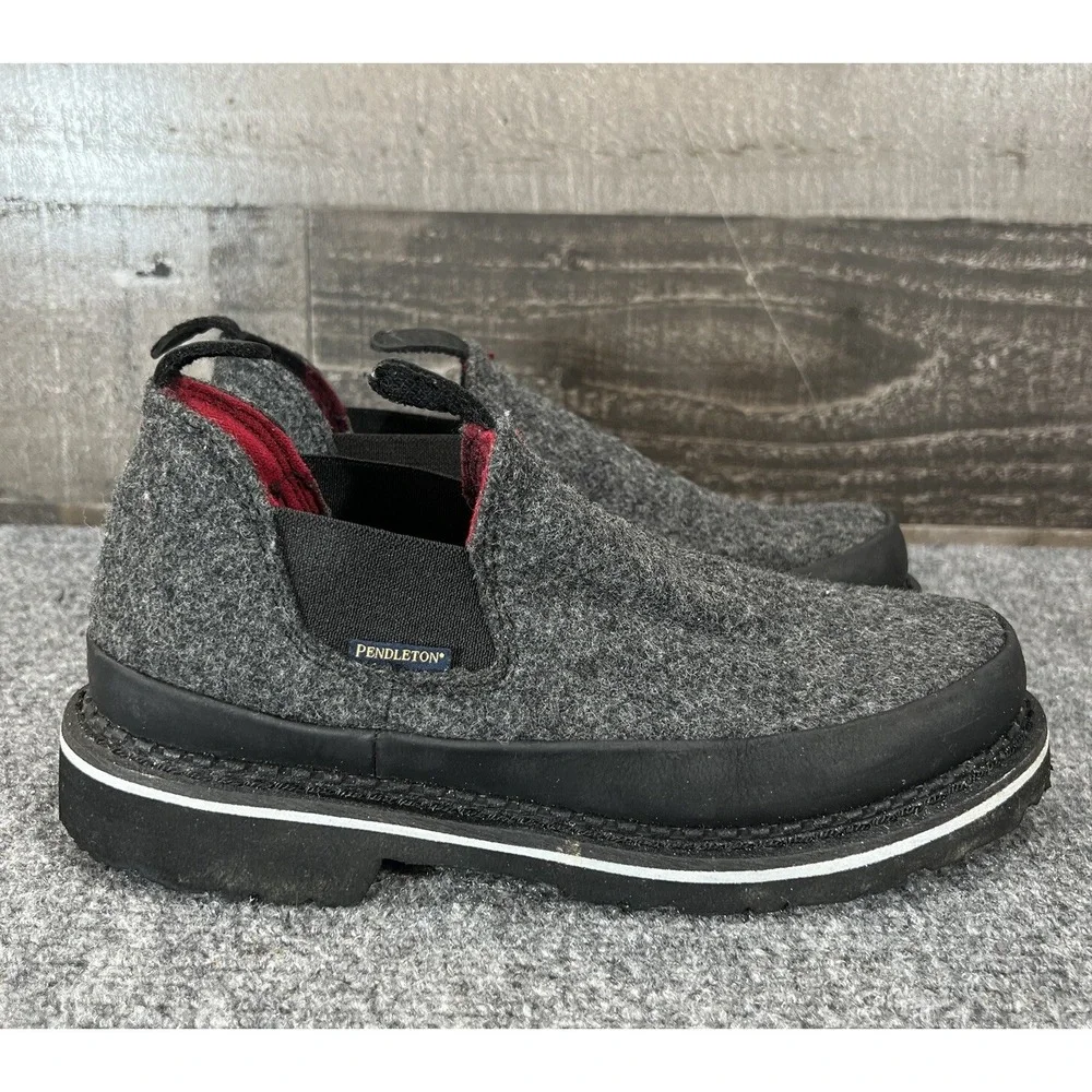 Georgia Giant Pendleton Romeo Ankle Boots Black/Charcoal Booties Shoe US 5 EU 37